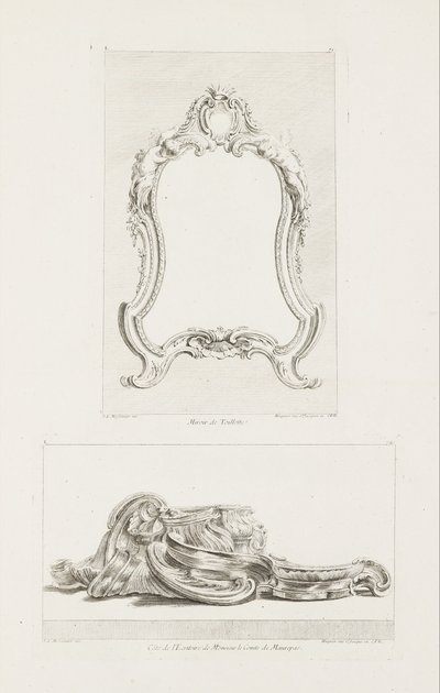 Miroir de toilette, 5e planche - Juste Aurèle Meissonnier